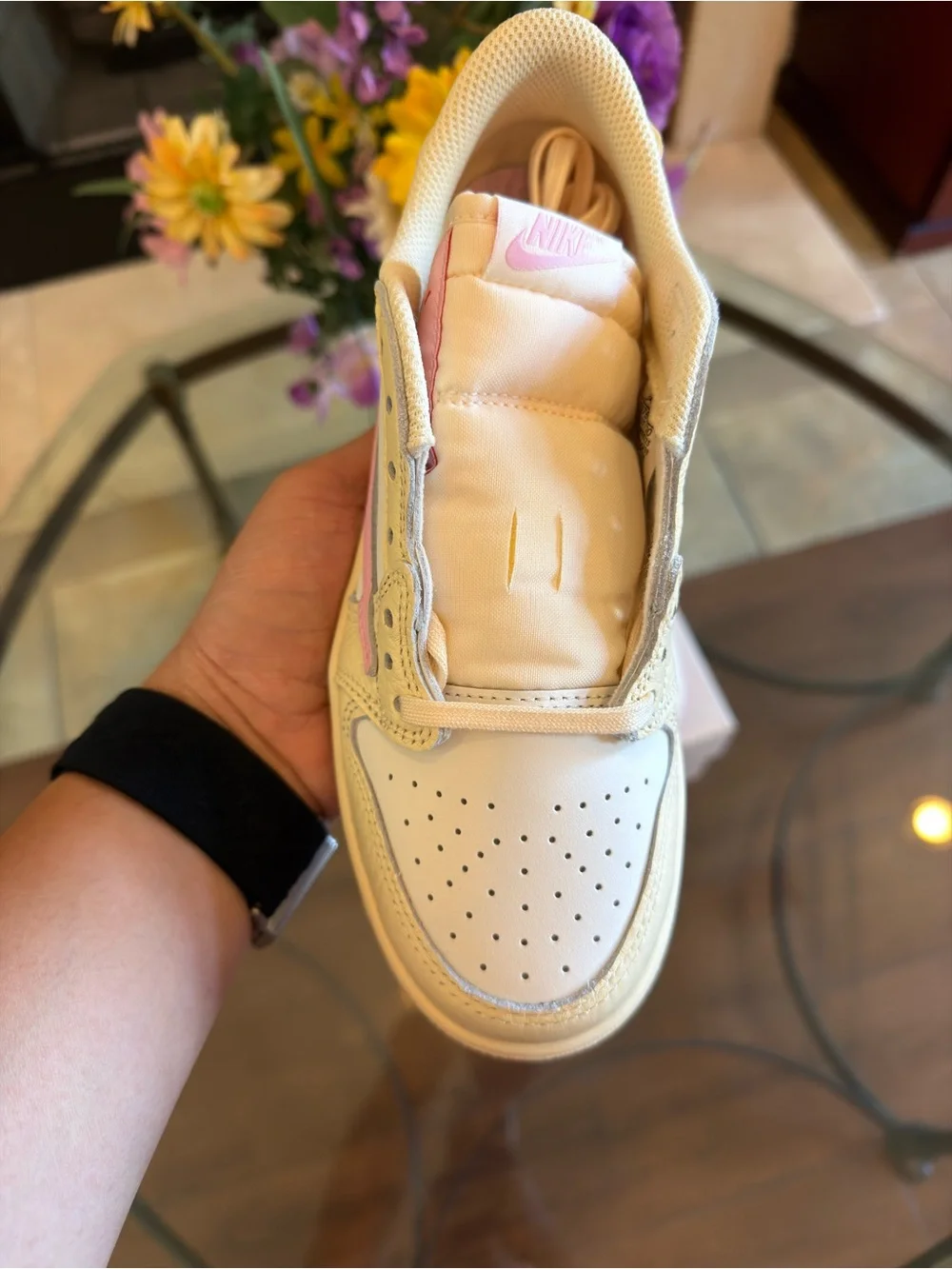 Travis Scott x Jordan 1 Low Shy Pink Ps 2Y